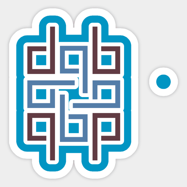 Square decorative color corporate identity sticker design element. QR code and digital tech logo sticker concept. Sticker by AlviStudio